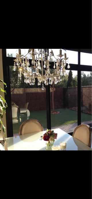 Lámpara de lágrimas cristal comedor