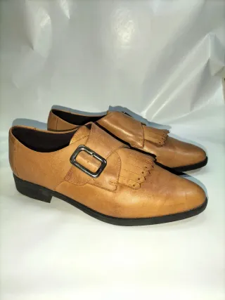 Zapato Pitillos Hebilla Marrón