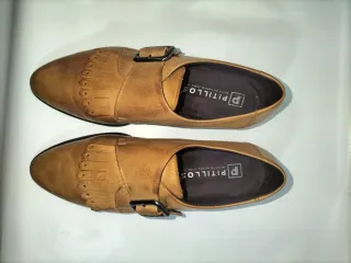 Zapato Pitillos Hebilla Marrón