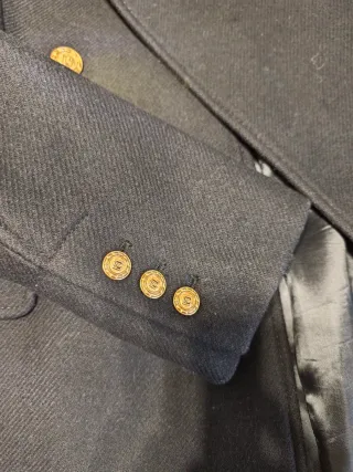 Abrigo Zara Manteco Negro Talla XS