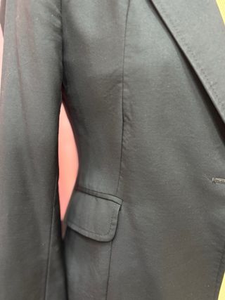 Chaqueta Zara Negra Talla 40 100% lana