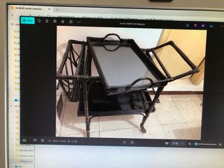 Sofá y 2 sillones de mimbre