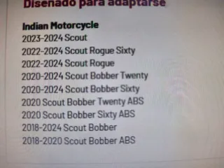 Asiento nuevo Pasajero con Respaldo Indian Scout