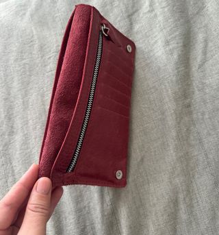 Cartera de mano roja
