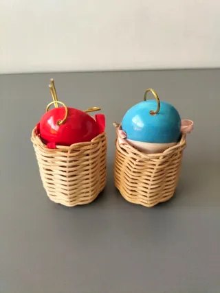 Lote dos mini máscaras decorativas estilo venecian