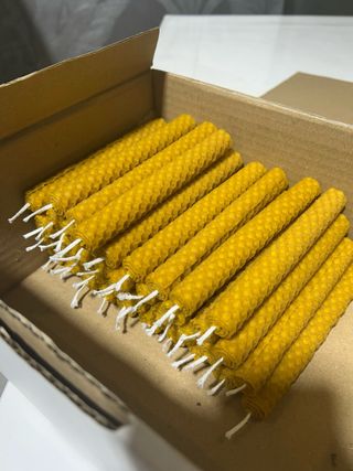 52 Velas Cera Abeja Natural Miel