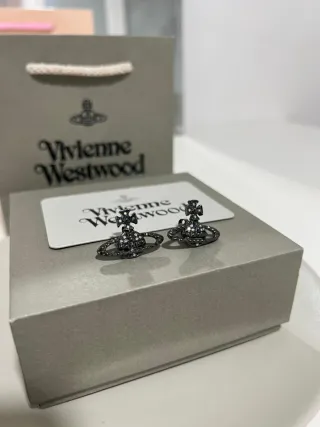 Pendientes Vivienne Westwood Orb Negros