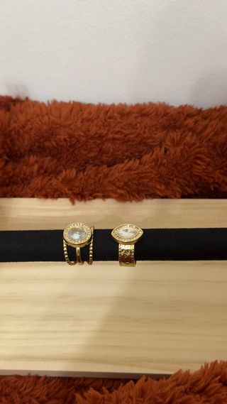 Anillos dorados ajustables