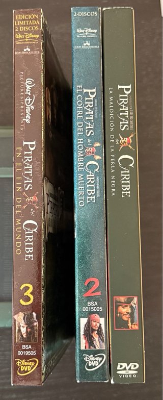 Trilogía Piratas del Caribe DVD