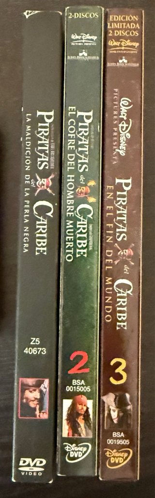 Trilogía Piratas del Caribe DVD
