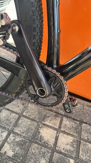 Bicicleta Cannondale Carbon Negra/Roja