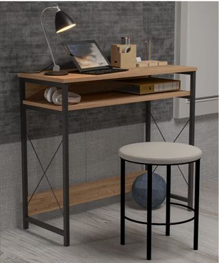 Escritorio Ordenador Madera y Metal 90x37x78cm