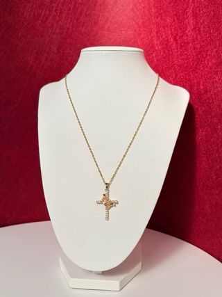 Conjunto Collar y Pendientes Corazón Baño Oro