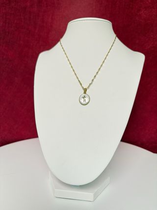 Conjunto Collar y Pendientes Corazón Baño Oro