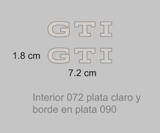 Pegatinas GTI pinzas freno Volkswagen