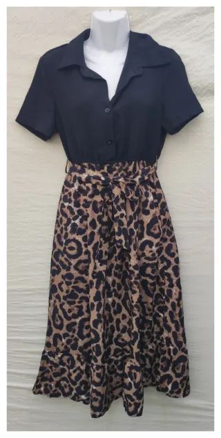Vestido estampado animal print talla S