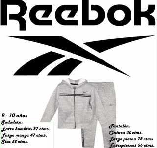 Chándal Reebok gris con capucha