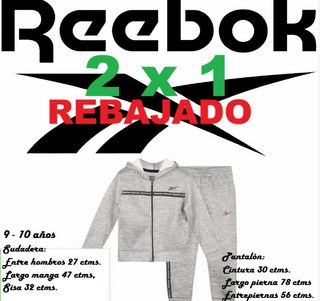 Chándal Reebok gris con capucha