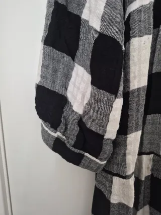 Vestido Zara cuadros blanco y negro