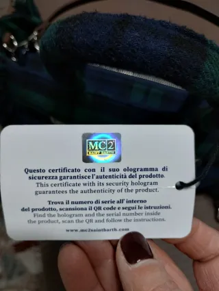 Borsa Saint Barth Colette tartan