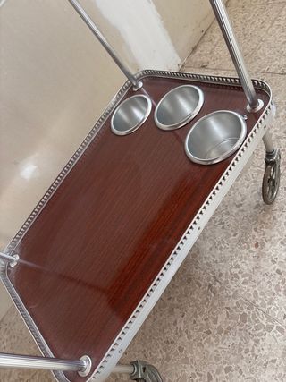Carrito de servicio vintage madera y metal