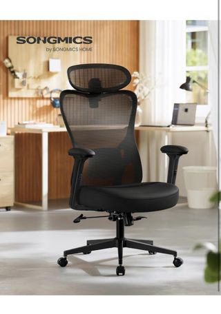 Silla de escritorio ergonómica negra