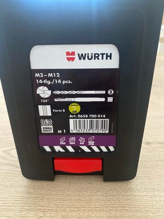 Juego brocas y machos WURTH M3-M12