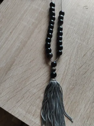 Mala de obsidiana y plata con certificado