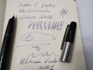 estilográfica super t gester - restaurada - pistón