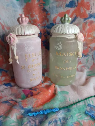 1 Frasco Decorado Estilo Vintage