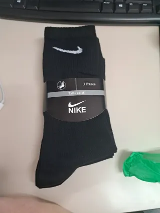 Calcetines Nike Negros Talla 41-45 (3 Pares)