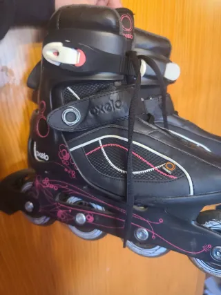 Patines Oxelo Negro y Rosa (talla 36,5)