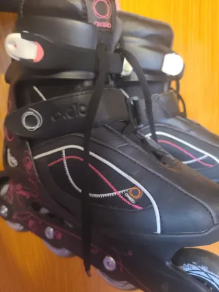 Patines Oxelo Negro y Rosa (talla 36,5)