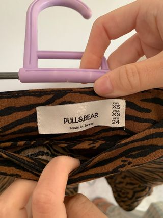 Falda-pantalón estampado cebra