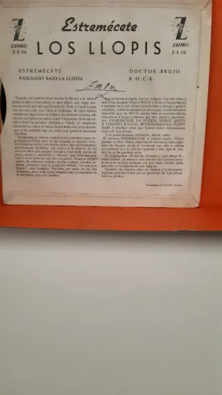 Vinilo Estremécete Los Llopis