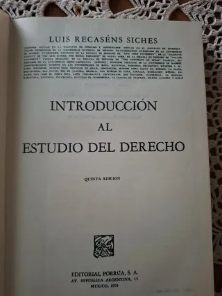 Introduc. al estudio del Derecho, Recasens Siches