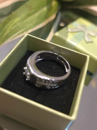 Anillo Sello Circonita Hombre+cajita