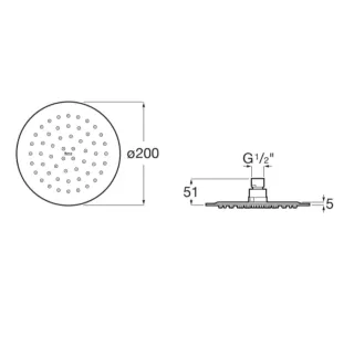 Rociador Ducha Roca Raindream A5B2A50C00
