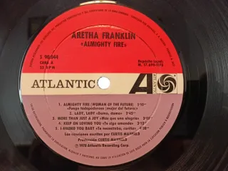 Vinilo LP Aretha Franklin Almighty Fire