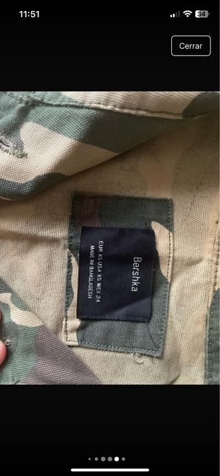 Chaqueta militar camuflaje