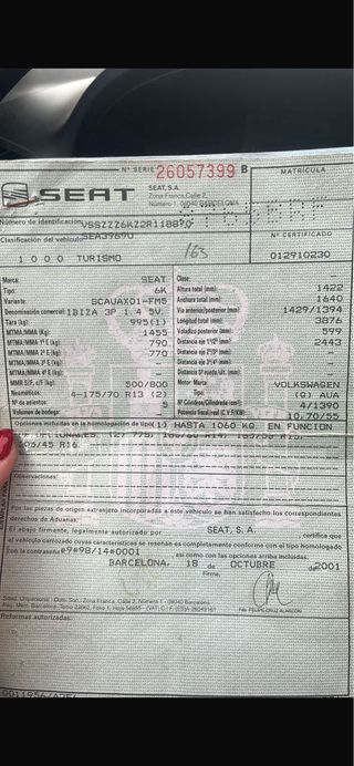 Seat Ibiza 6k 2001