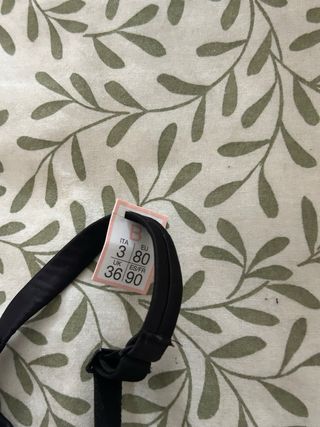 Sujetador Tezenis Negro con Cadena Dorada