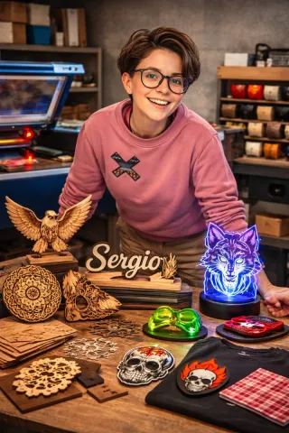 Servicio de corte laser Madera Acrílico, textil