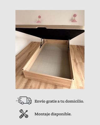 Canapé abatible madera y tela LIQUIDACION