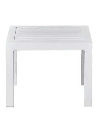 Mesa de jardín aluminio blanco