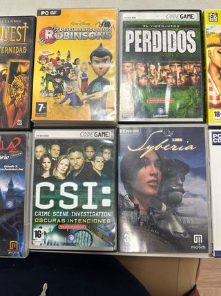 Lote 10 juegos PC DVD Aventura Aventuras Graficas