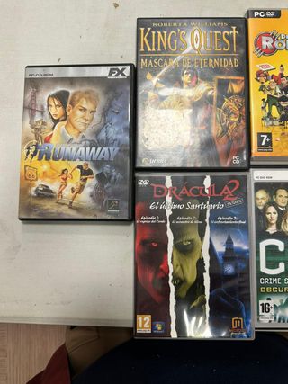 Lote 10 juegos PC DVD Aventura Aventuras Graficas