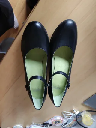 Zapatos Camper tacón negro 7 cm