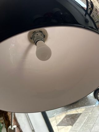 Lámpara Fase Arco Metálica Plata y Marrón