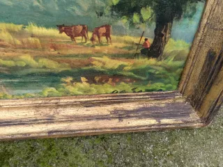 Cuadro laminado Vintage Paisaje Rural,